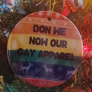 Don we now our gay apparel Ceramic Ornament